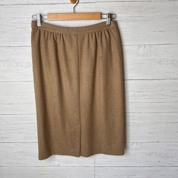 Vintage Pendleton Skirts Womens Size 10 Camel Brown 100% Virgin Wool Midi - Picture 10 of 14